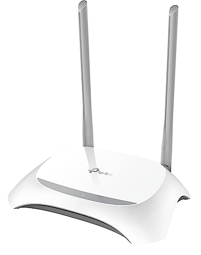 TP-Link TL-WR840N N300 WLAN Router, 300 Mbit/s, 4x LAN, 2 Antennen, IPv6, Accesspoint, Weiß/Schwarz