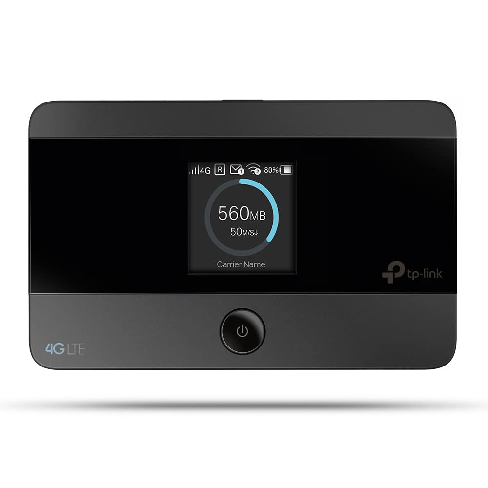 TP-Link M7350 4G MiFi Router, CAT4, 150 Mbit/s, 2000mAh Akku, 10 Geräte, Schwarz