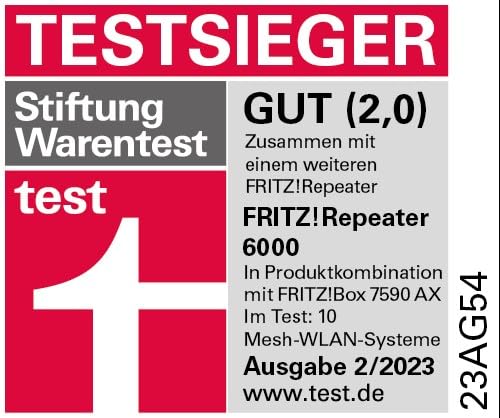 FRITZ!Repeater 6000 WiFi 6, 2,5-Gigabit LAN, Dualband