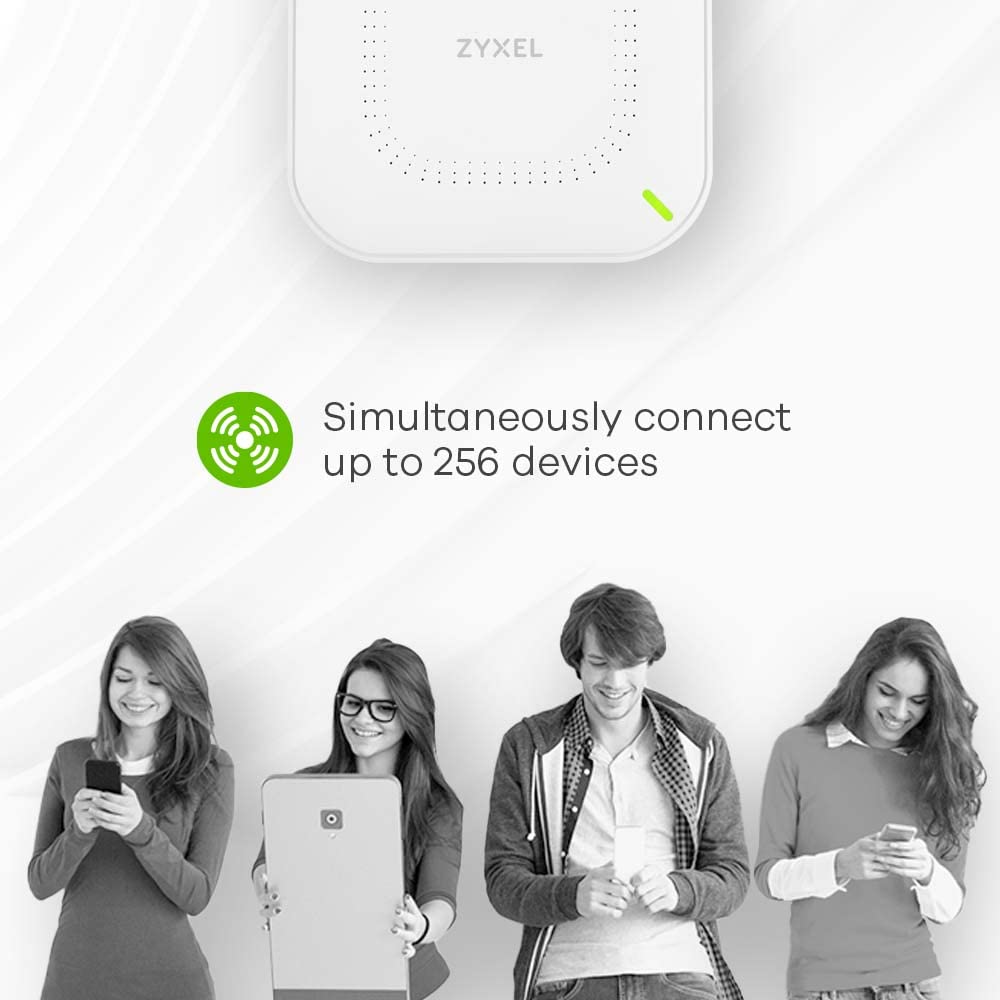 Zyxel NWA50AX WiFi 6 AX1800 Access Point, Dual-Band, PoE, Cloud & Standalone verwaltbar