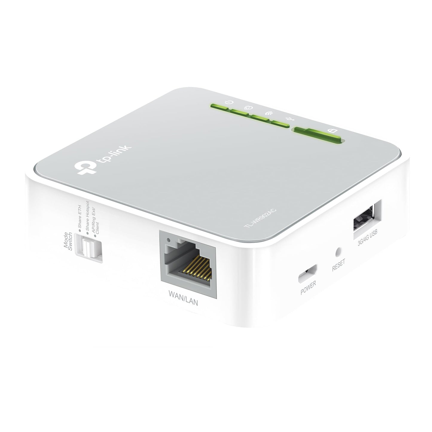 TP-Link TL-WR902AC AC750 Nano Router, Dual-Band, Repeater/Accesspoint, Tragbar, Weiß/Grau