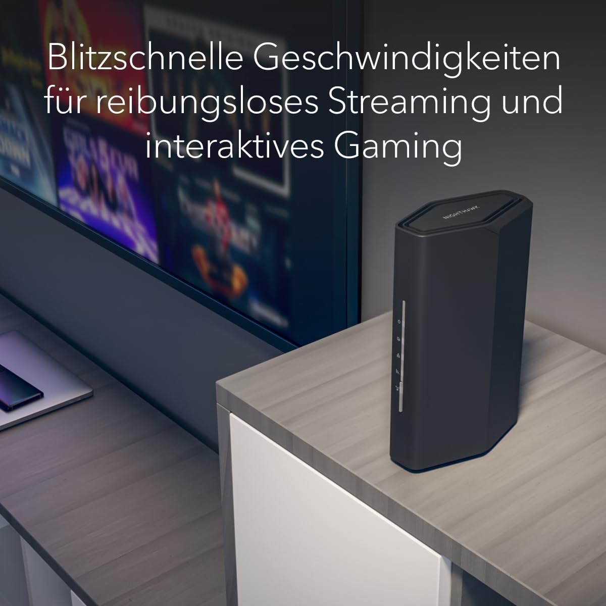 NETGEAR Nighthawk WiFi 7 Router RS100, 3.6 Gbit/s, 2.5G Internet, Dual-Band