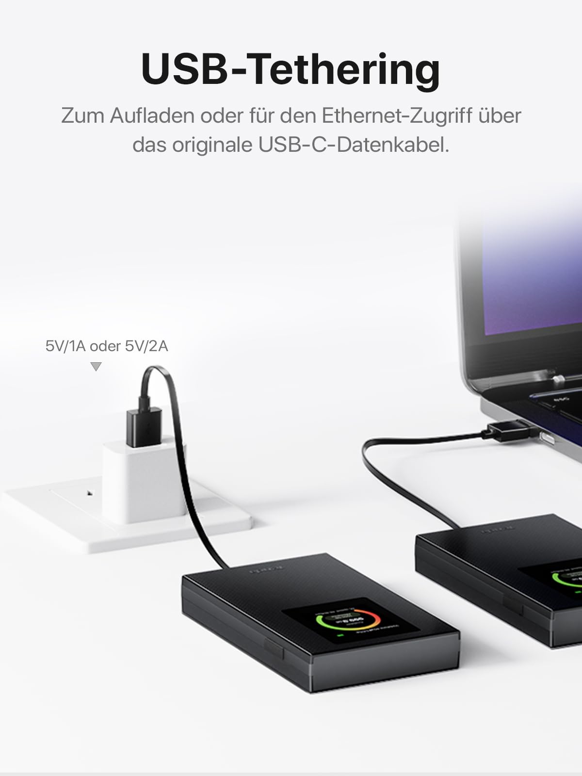 Tenda Mobiler WLAN Router Wi-Fi 6, 2100mAh Akku, 4G Hotspot, USB-C