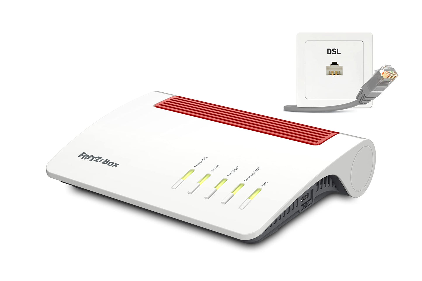 FRITZ!Box 7590 AX Wi-Fi 6 DSL Router, VDSL Supervectoring, Mesh, DECT