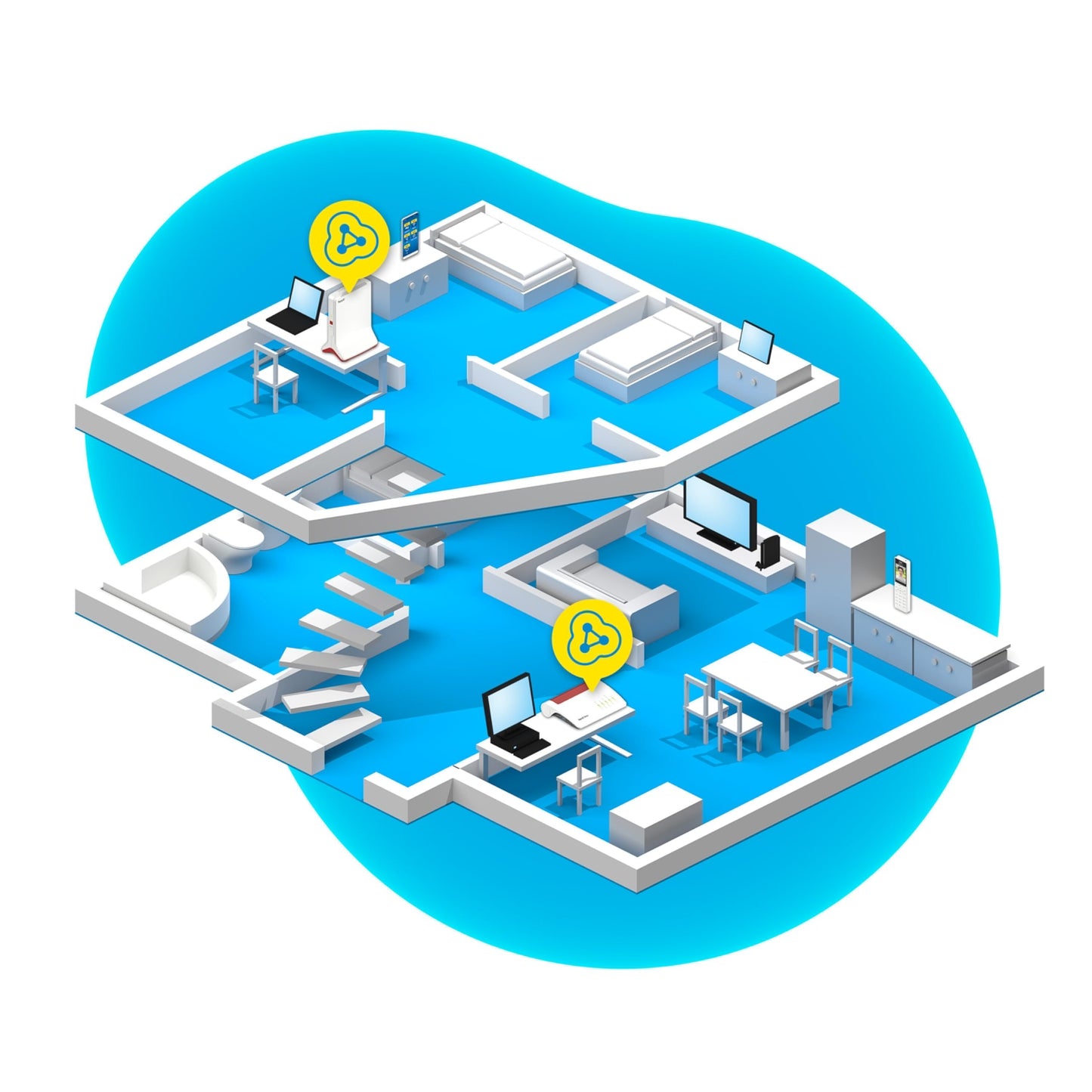 FRITZ!Repeater 6000 WiFi 6, 2,5-Gigabit LAN, Dualband