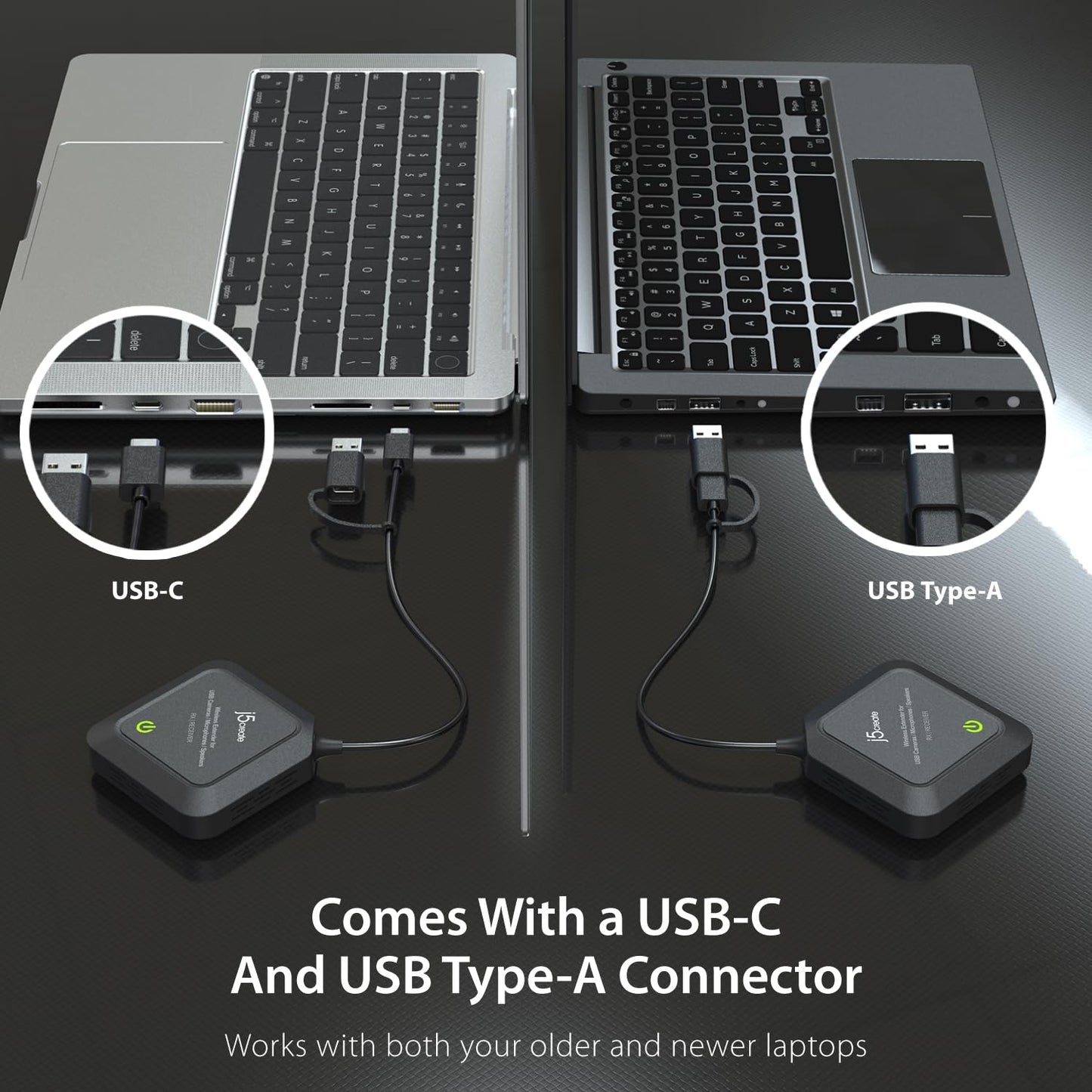 j5create Wireless Extender für USB Webcam & Mikrofon, Windows/Mac (JVW120)