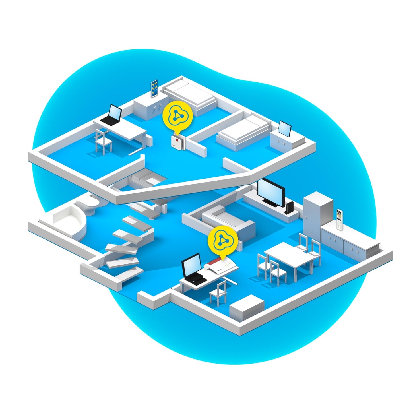 FRITZ!Repeater 600 WLAN N 600 MBit/s, kompakt, international