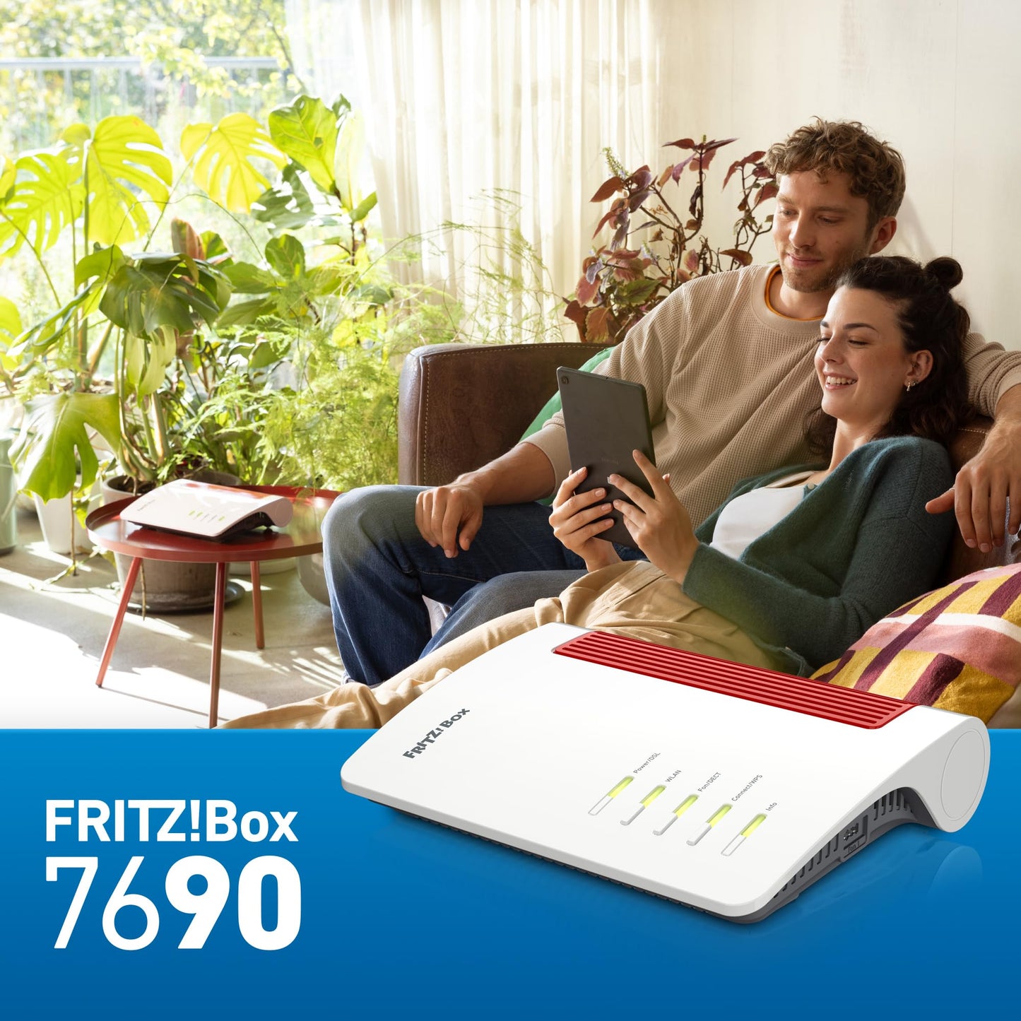 FRITZ!Box 7690 Wi-Fi 7 DSL Router, VDSL Supervectoring, Mesh, DECT