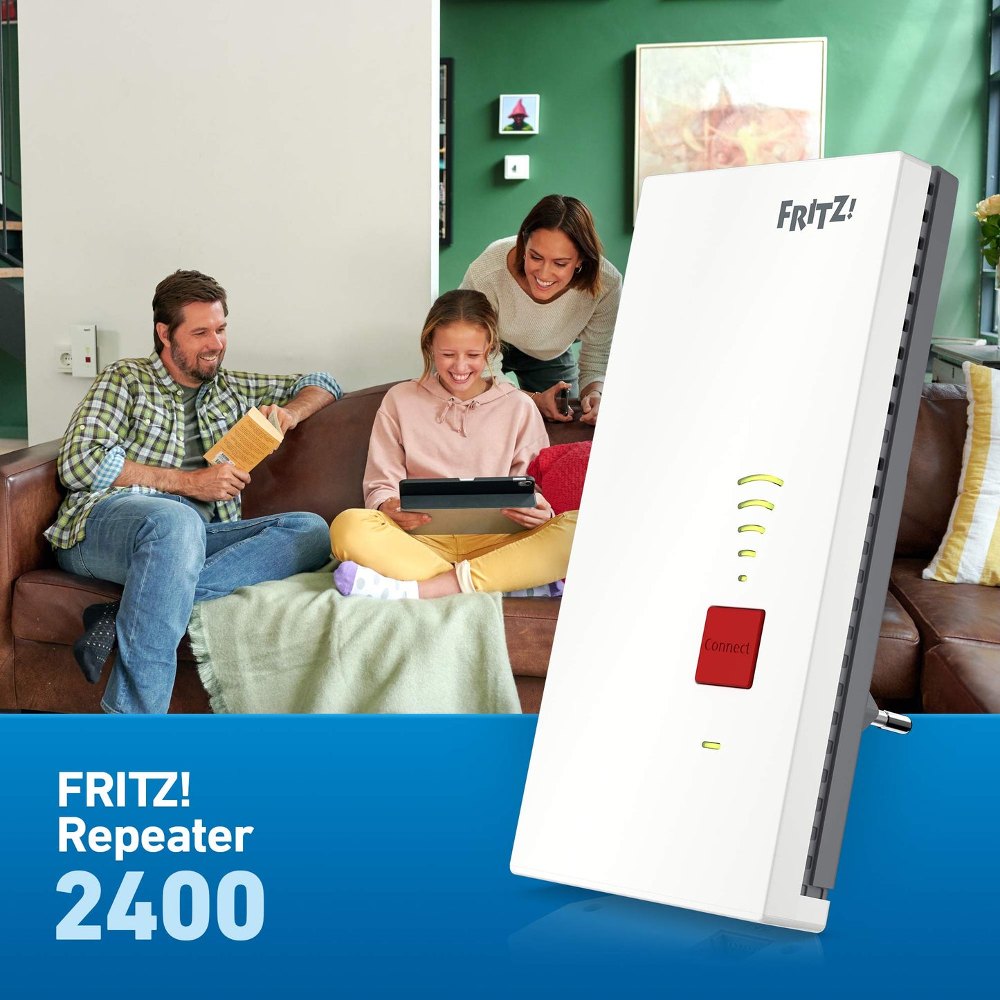 FRITZ!Repeater 2400 Dual-Band WLAN, bis zu 1733 MBit/s + 600 MBit/s, Gigabit LAN