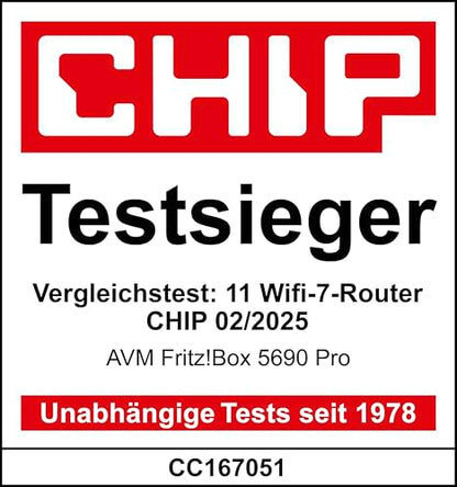 FRITZ!Box 5690 Pro Wi-Fi 7 Triband Router, DSL & Fiber, Mesh, DECT