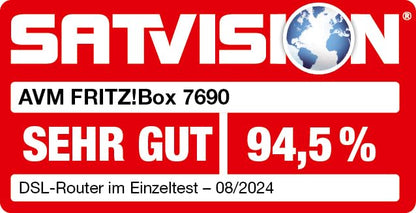 FRITZ!Box 7690 Wi-Fi 7 DSL Router, VDSL Supervectoring, Mesh, DECT
