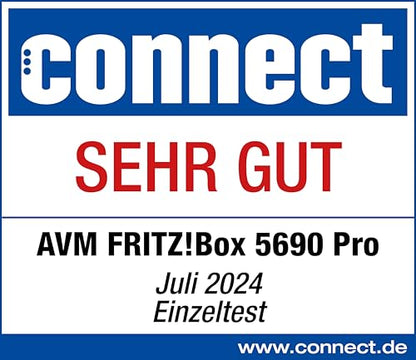 FRITZ!Box 5690 Pro Wi-Fi 7 Triband Router, DSL & Fiber, Mesh, DECT