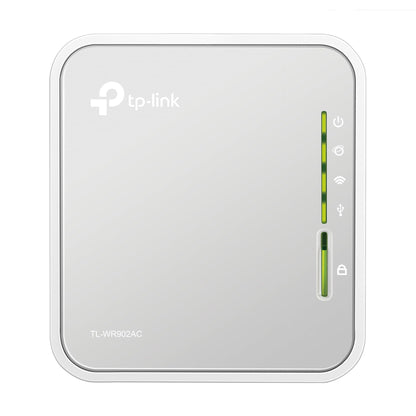 TP-Link TL-WR902AC AC750 Nano Router, Dual-Band, Repeater/Accesspoint, Tragbar, Weiß/Grau