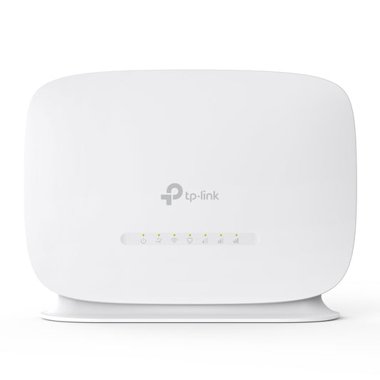 TP-Link TL-MR105 LTE Router, 4G Nano SIM, 150 Mbit/s, WLAN N300, 2x LAN, Gastnetz, Plug & Play