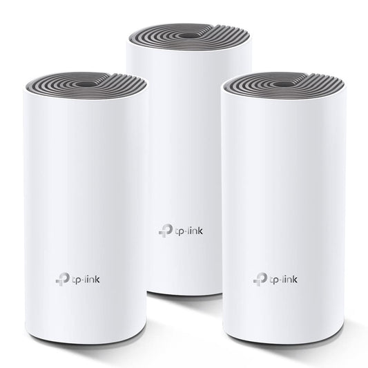 TP-Link Deco E4 Mesh WLAN Set 3er, AC1200 Dual Band, 6x 100Mbit/s Ports