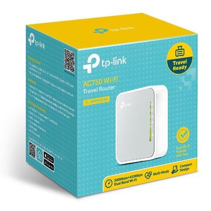 TP-Link TL-WR902AC AC750 Nano Router, Dual-Band, Repeater/Accesspoint, Tragbar, Weiß/Grau