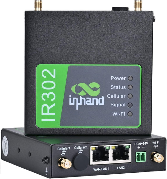 InHand IR302 Industrie 4G Router, Dual SIM, LTE Cat4, WiFi, IoT VPN